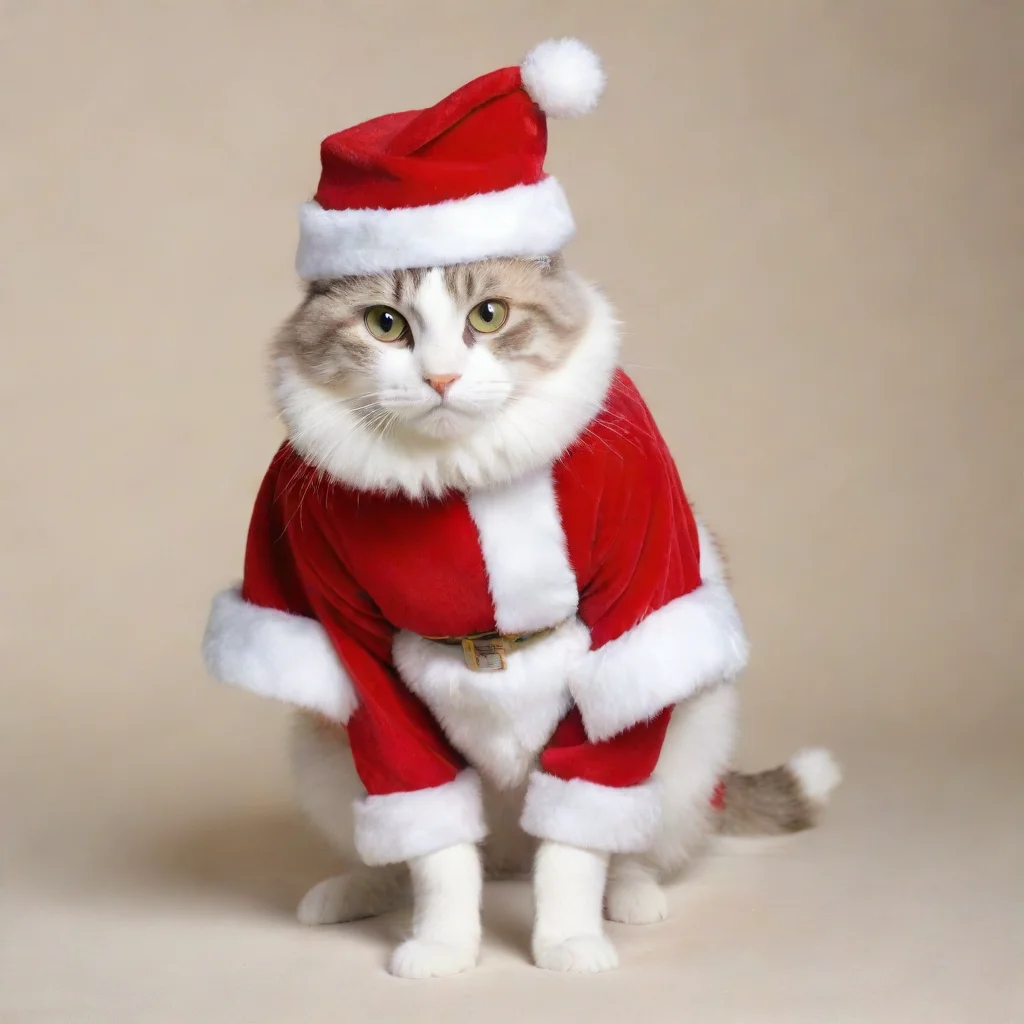  a cat dressed as santa claus good looking trending fantastic 1