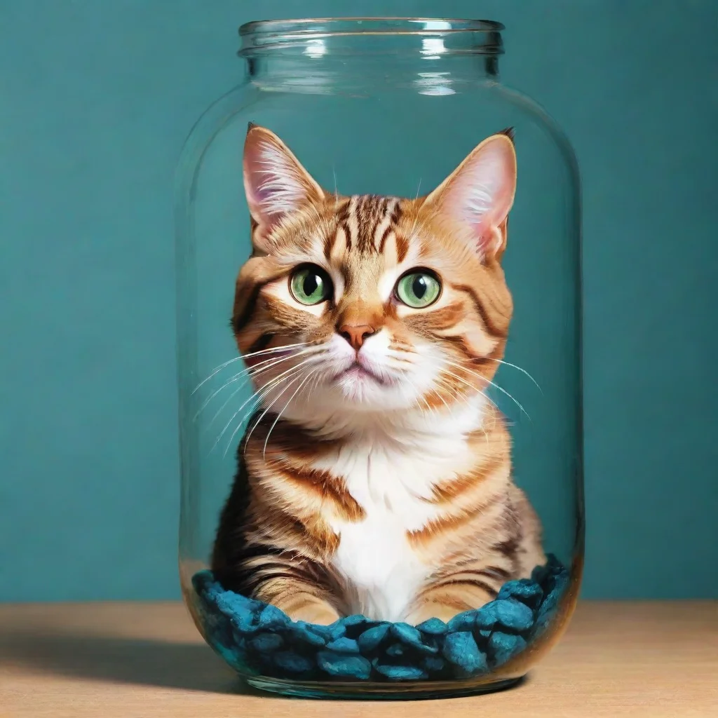 ai a cat in the bottle pop art amazing awesome portrait 2