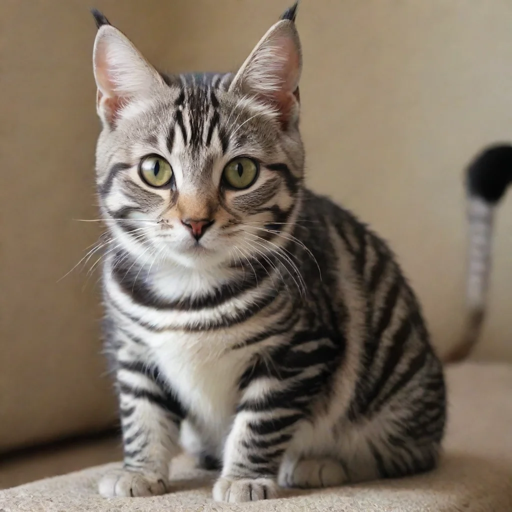 ai a cat looking like a zebragood looking trending fantastic 1