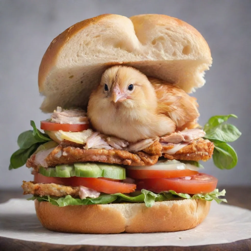 ai a chicken in a sandwich 
