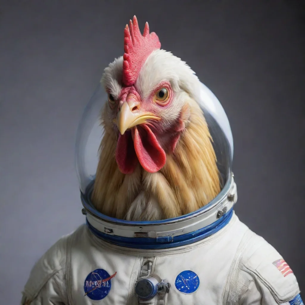 ai a chicken without a head in a spacesuitamazing awesome portrait 2