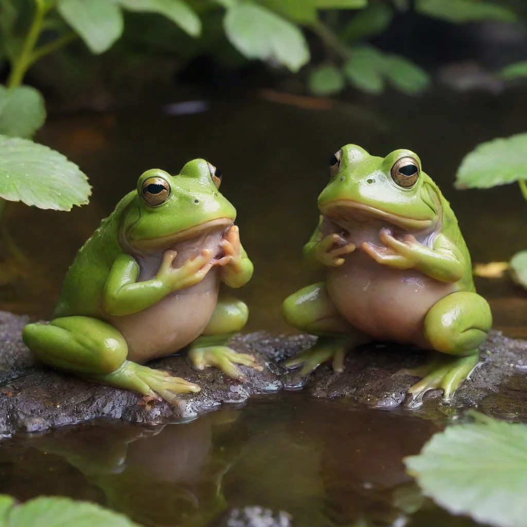  a couple of kids vomiting frogs
