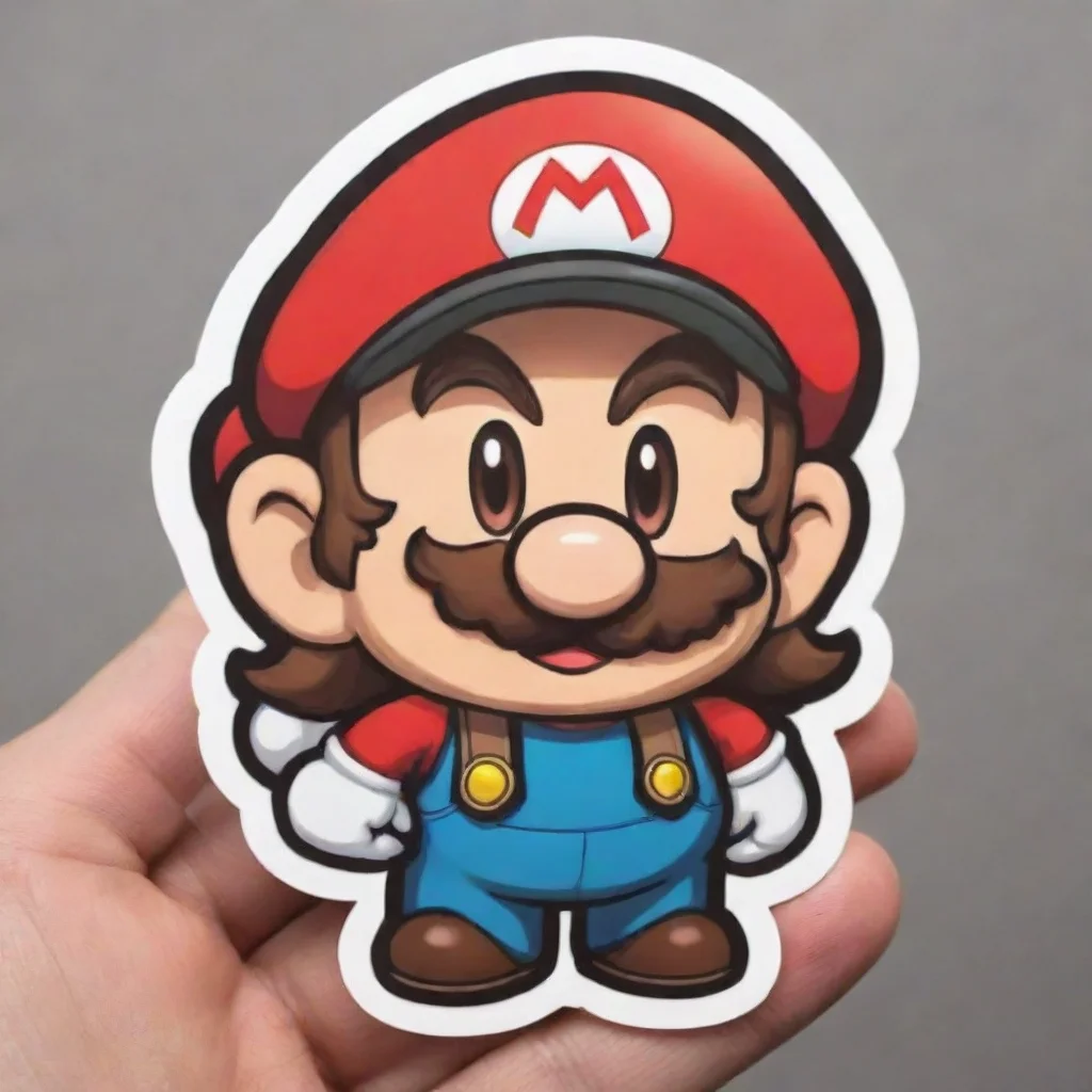 a cute mariobros sticker that saysapa kabarconfident engaging wow artstation art 3