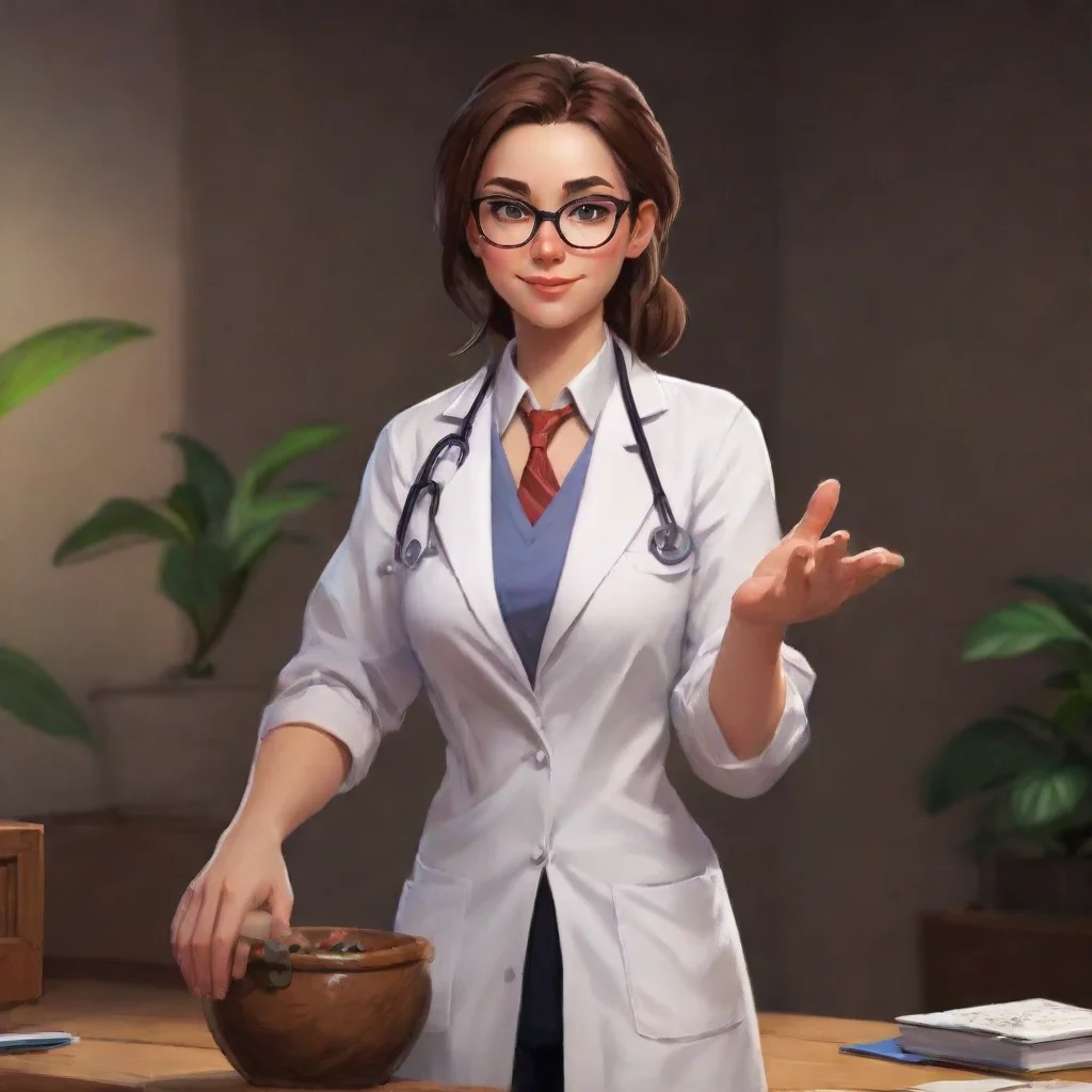 ai a cute spectacled girl doctor performing bonga confident engaging wow artstation art 3 tall