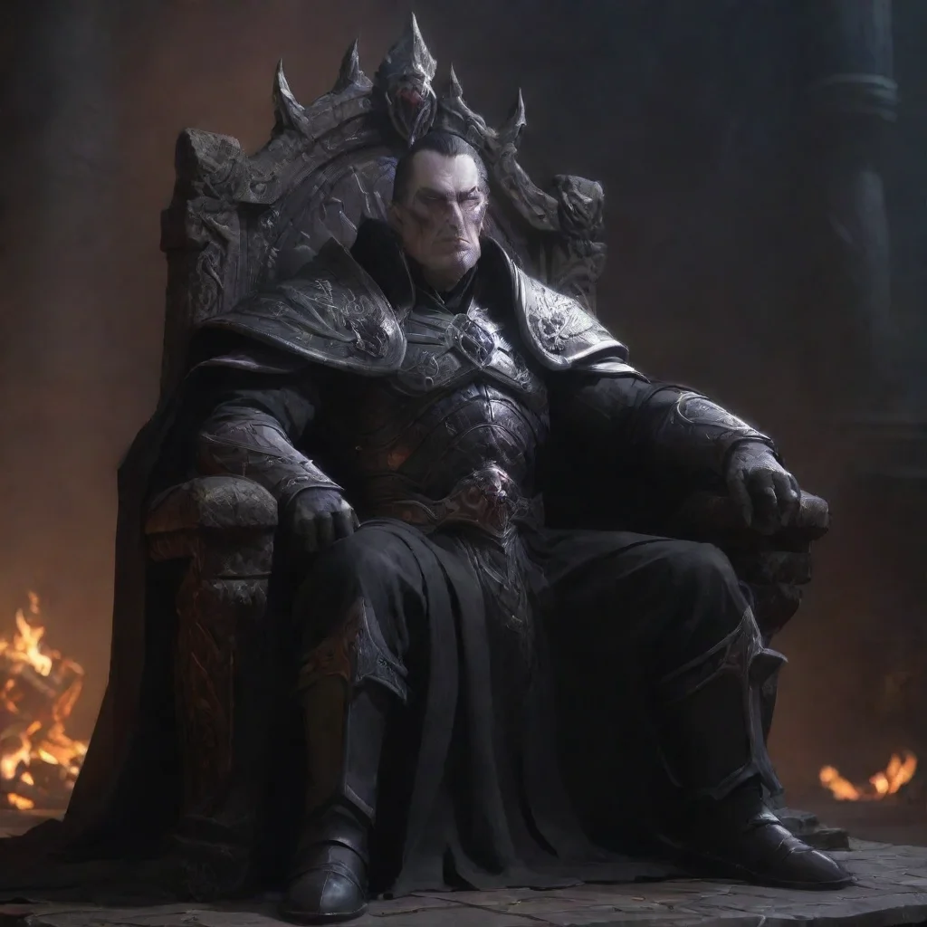 ai a dark lord sits on his dark throne confident engaging wow artstation art 3
