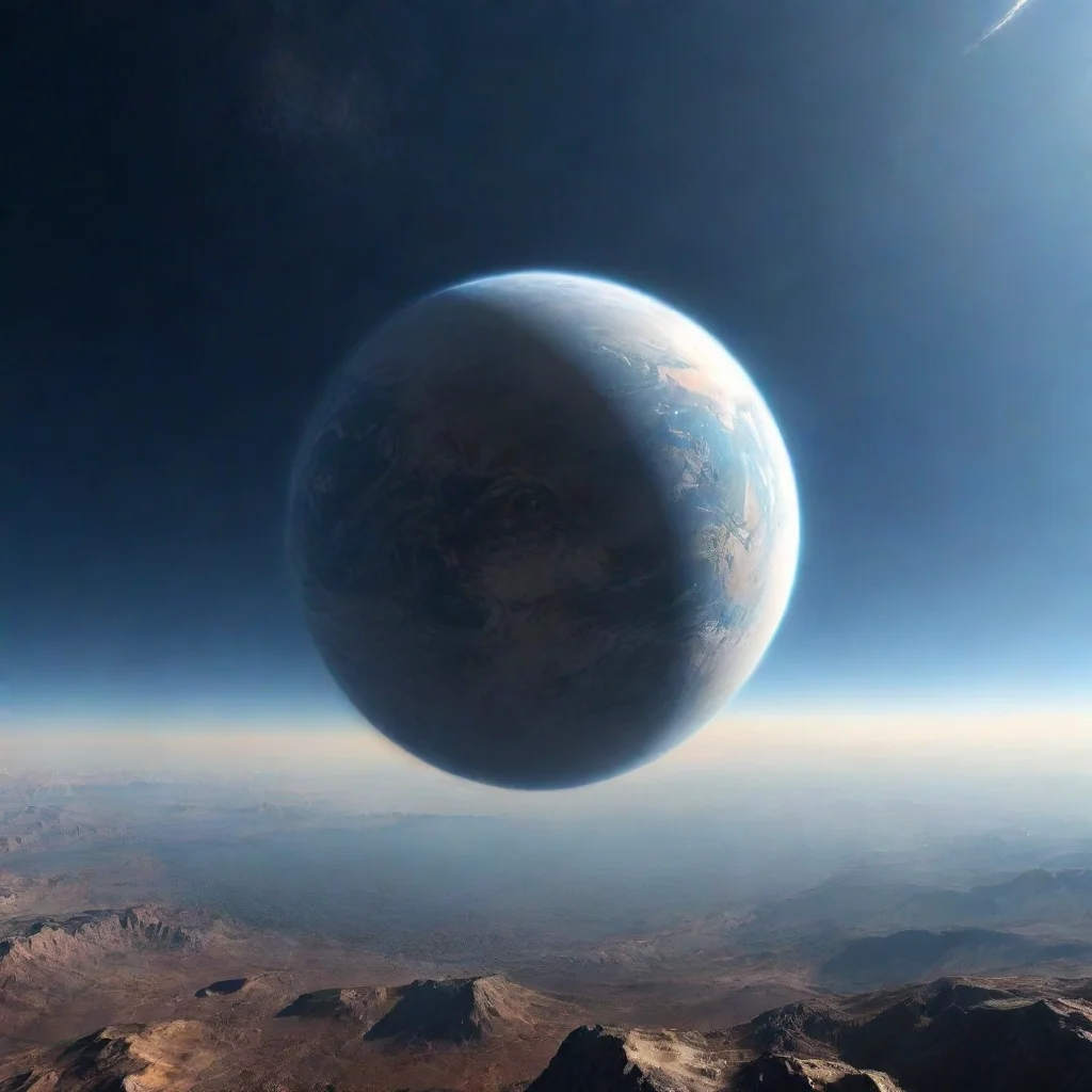 ai a day sky with a big planet good looking trending fantastic 1 tall