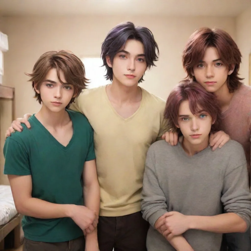 a dorm with 4 boys