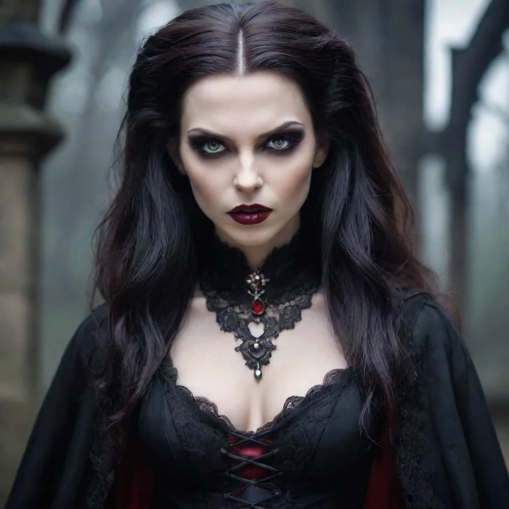  a female vampire in gothic style