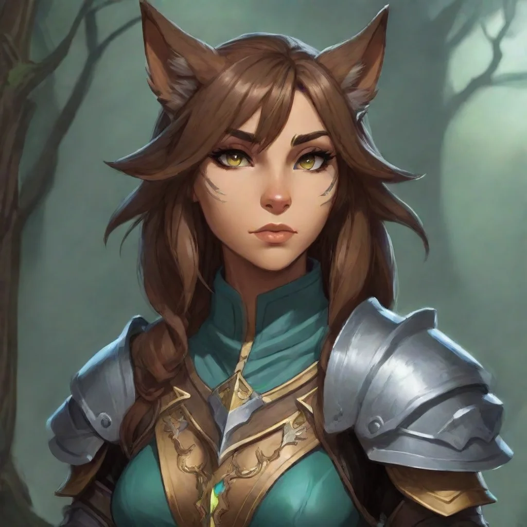 ai a female worgen mage wearing dragon armor in the style of twokinds lp amazing awesome portrait 2