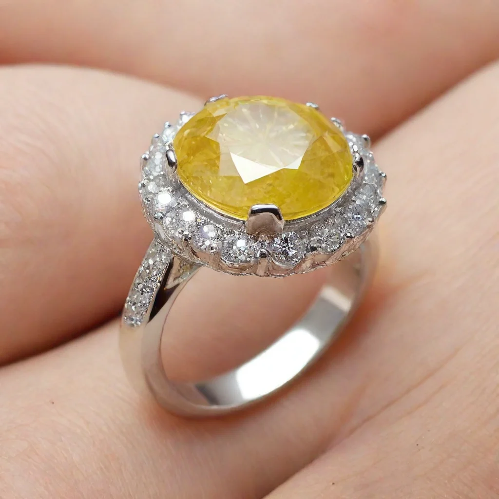 ai a finger ring lemon with dimond