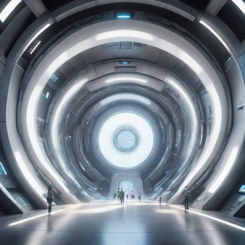  a futuristic science center like portal