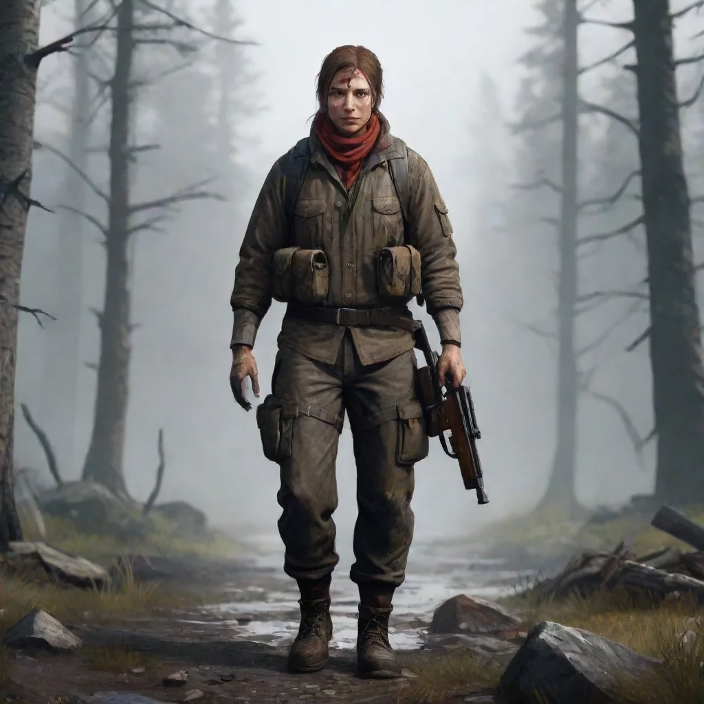  a game character concept art inspired by survival games like dayzwide