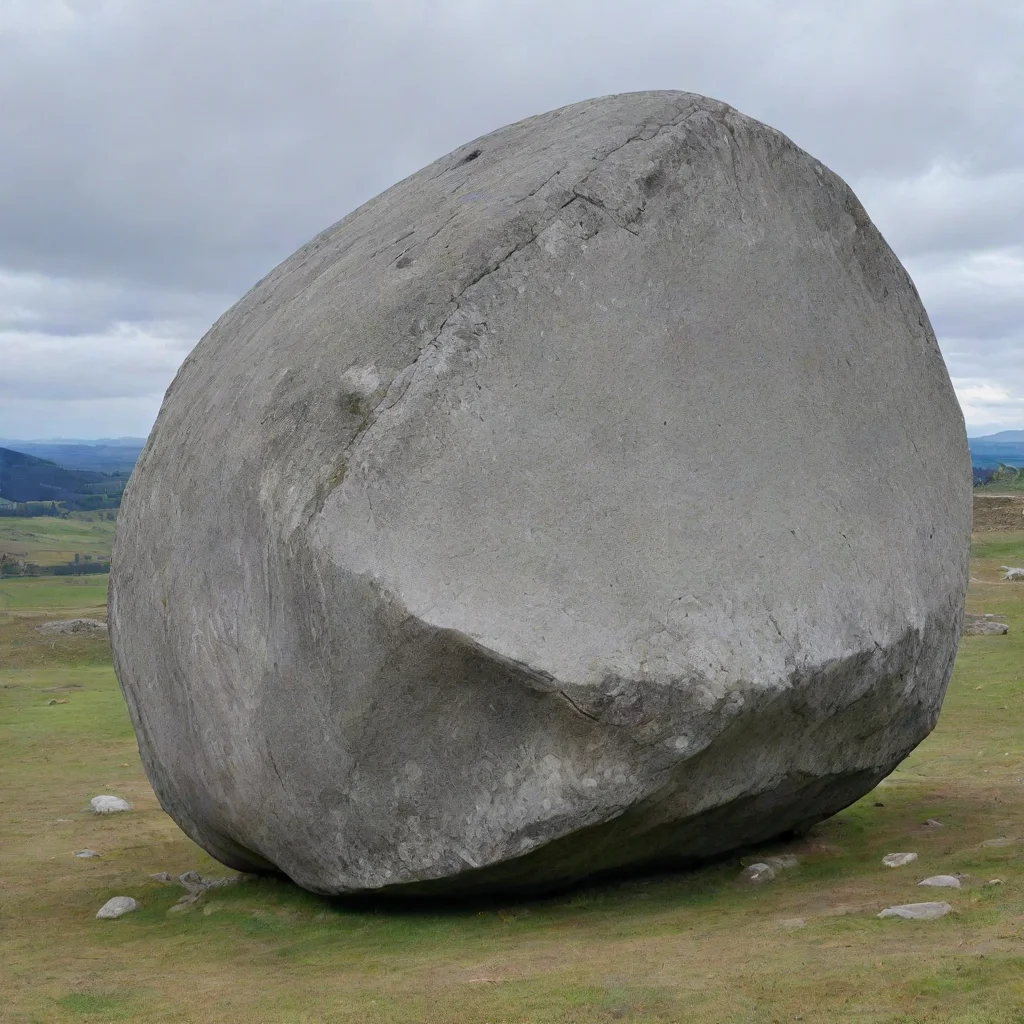  a gigantic grey boulder