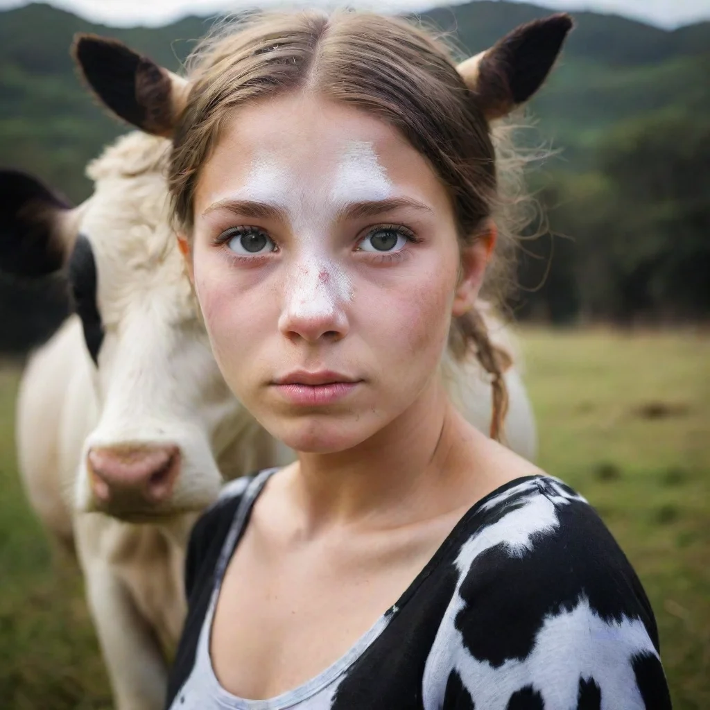 ai a girl cow amazing awesome portrait 2