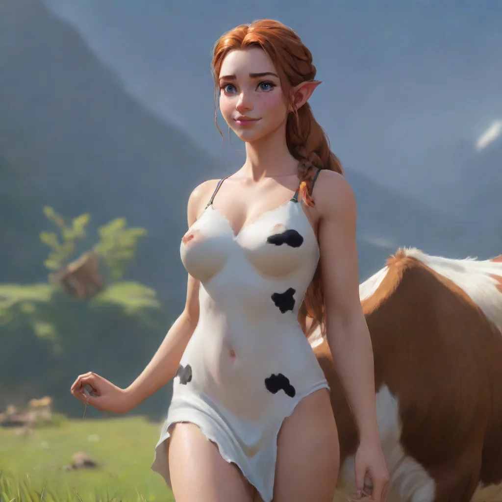 ai a girl cow confident engaging wow artstation art 3