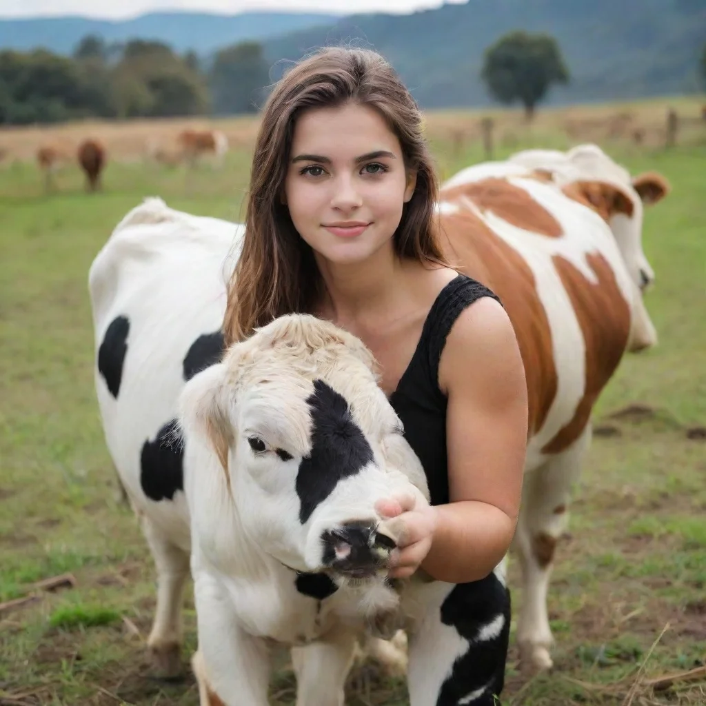 ai a girl cow good looking trending fantastic 1