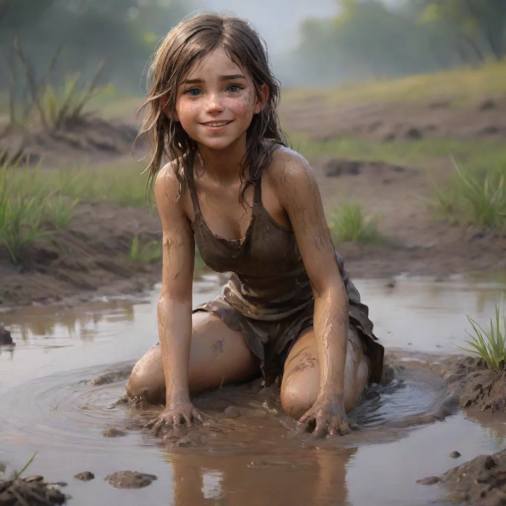 a girl playing in the mud confident engaging wow artstation art 3