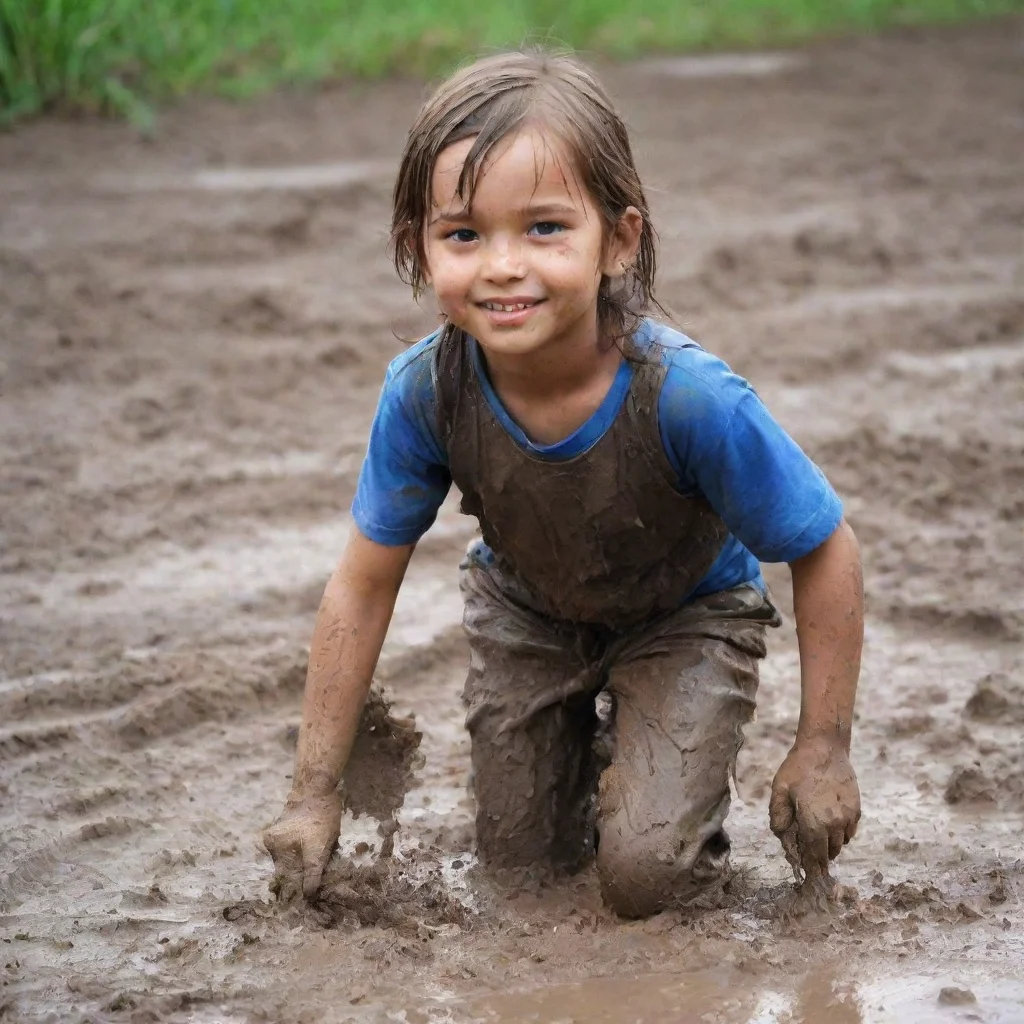 a girl playing in the mud good looking trending fantastic 1