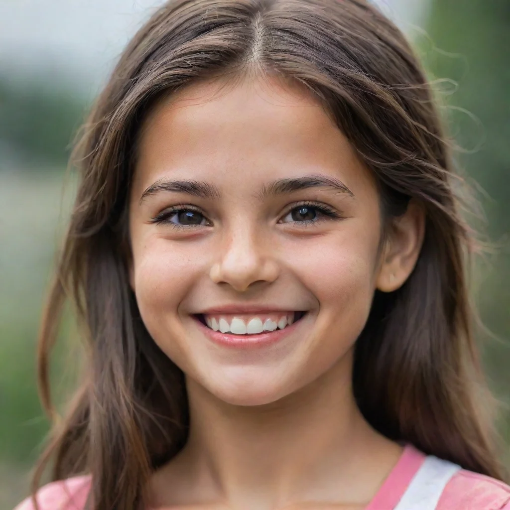  a girl smiling