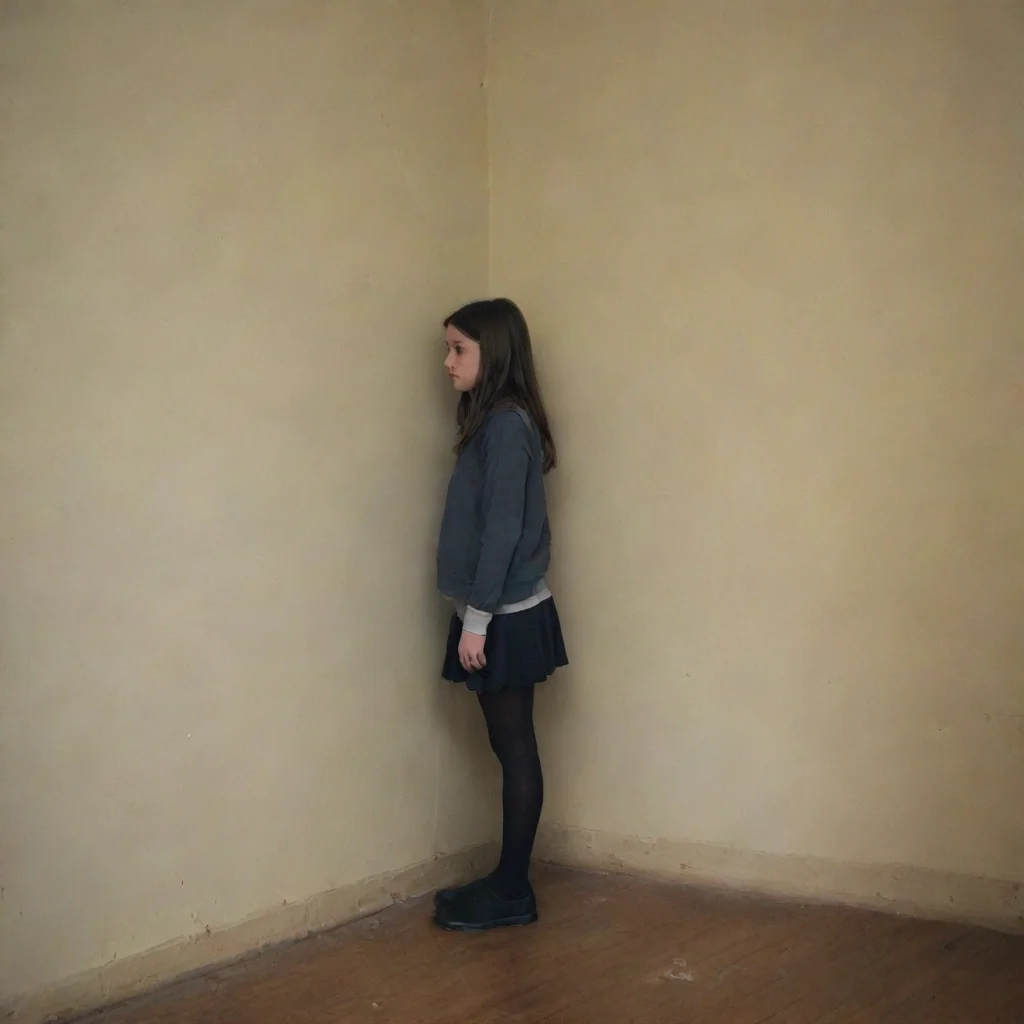 ai a girl standing in the corner