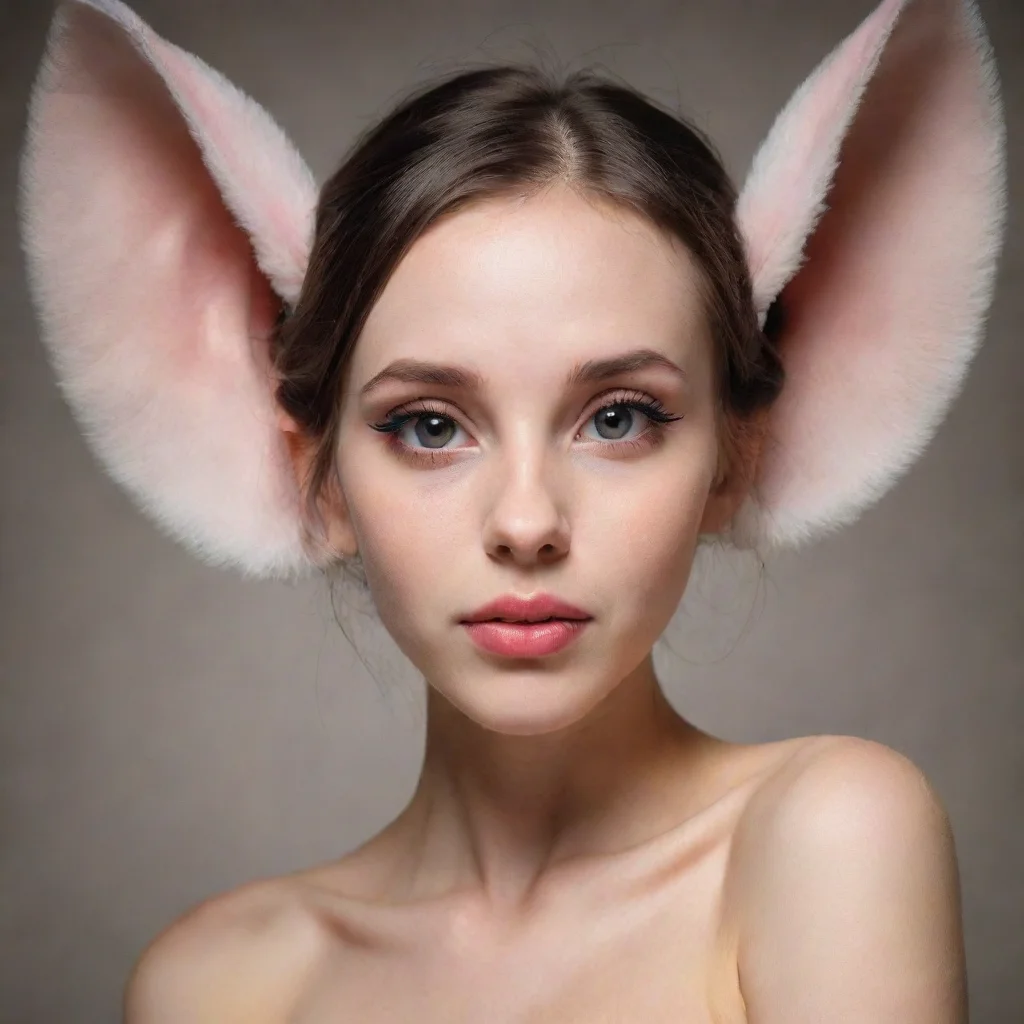 ai a girl with large ears seductive