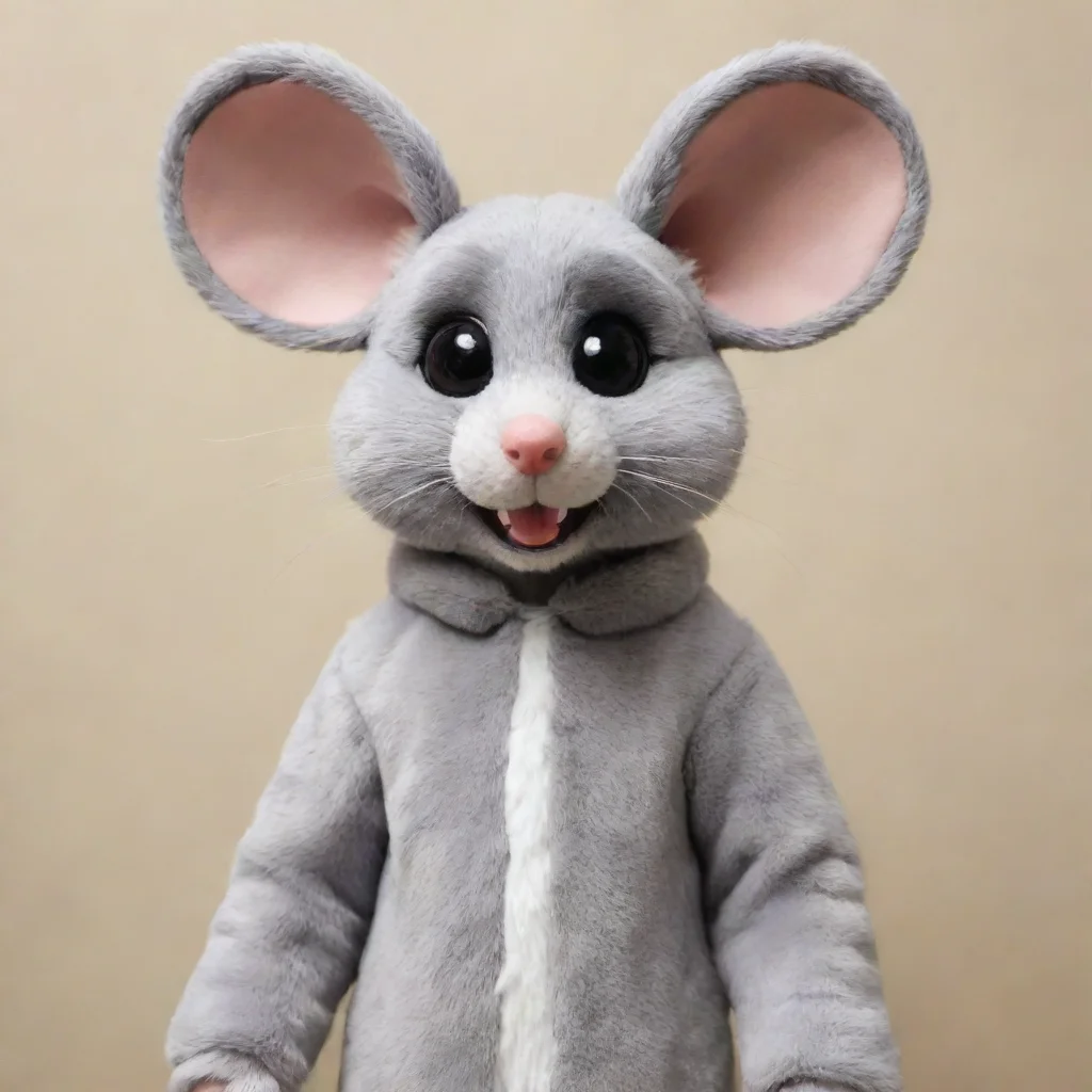 ai a grey mouse fursuit