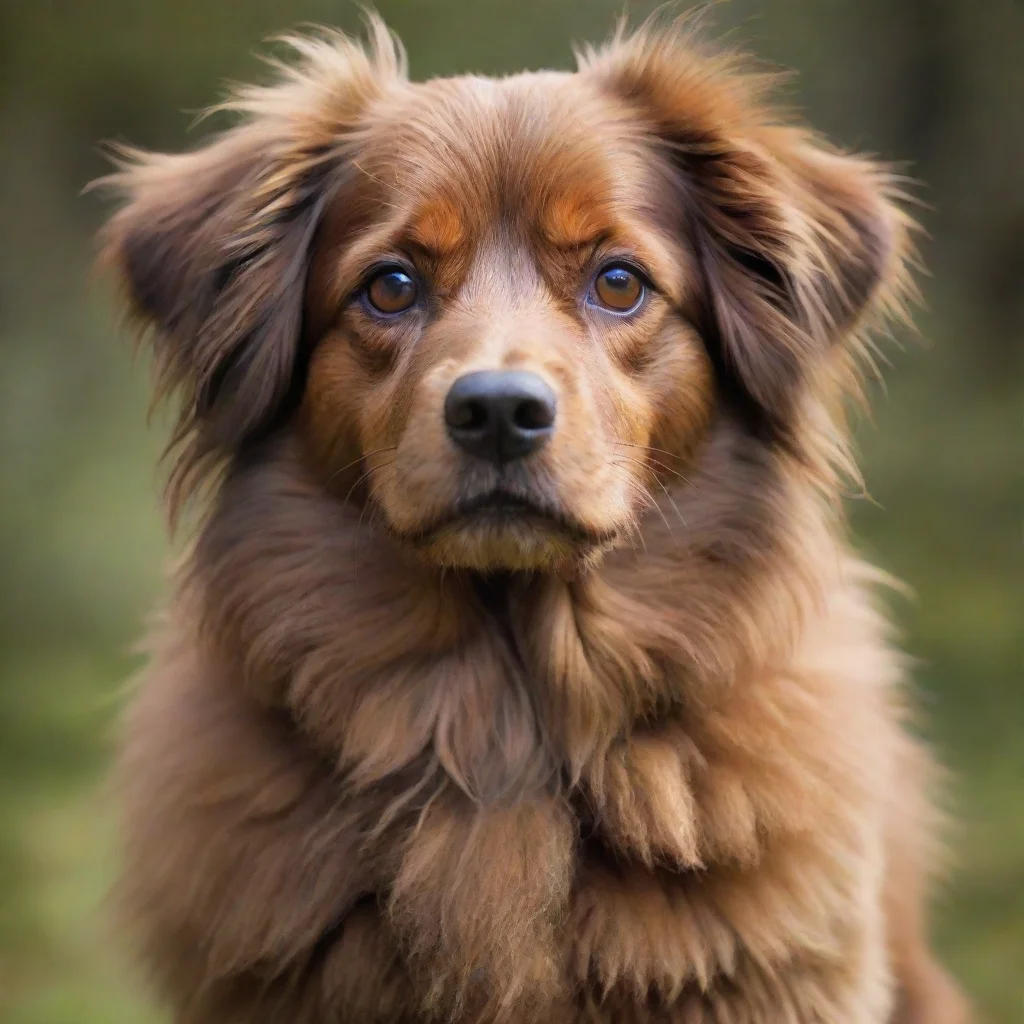 ai a hairy brown dog amazing awesome portrait 2