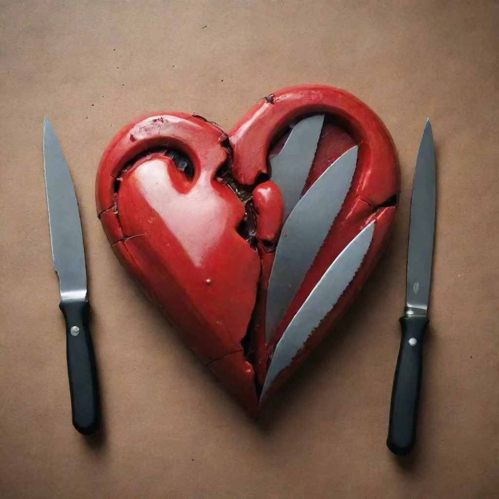 ai a heart embedded with several knives good looking trending fantastic 1