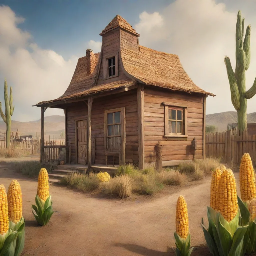 ai a house themed corn in wild west 