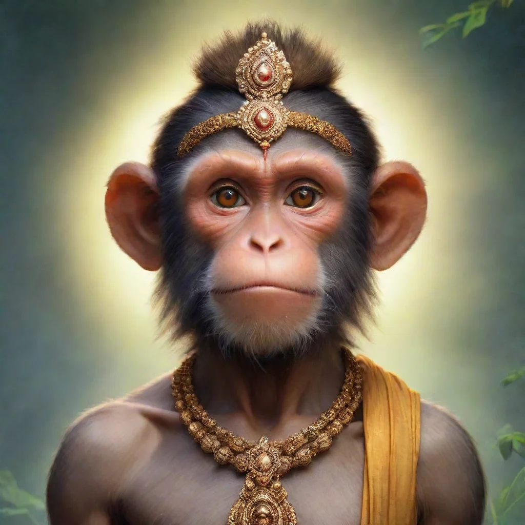 ai a indian monkey in a god avatar 