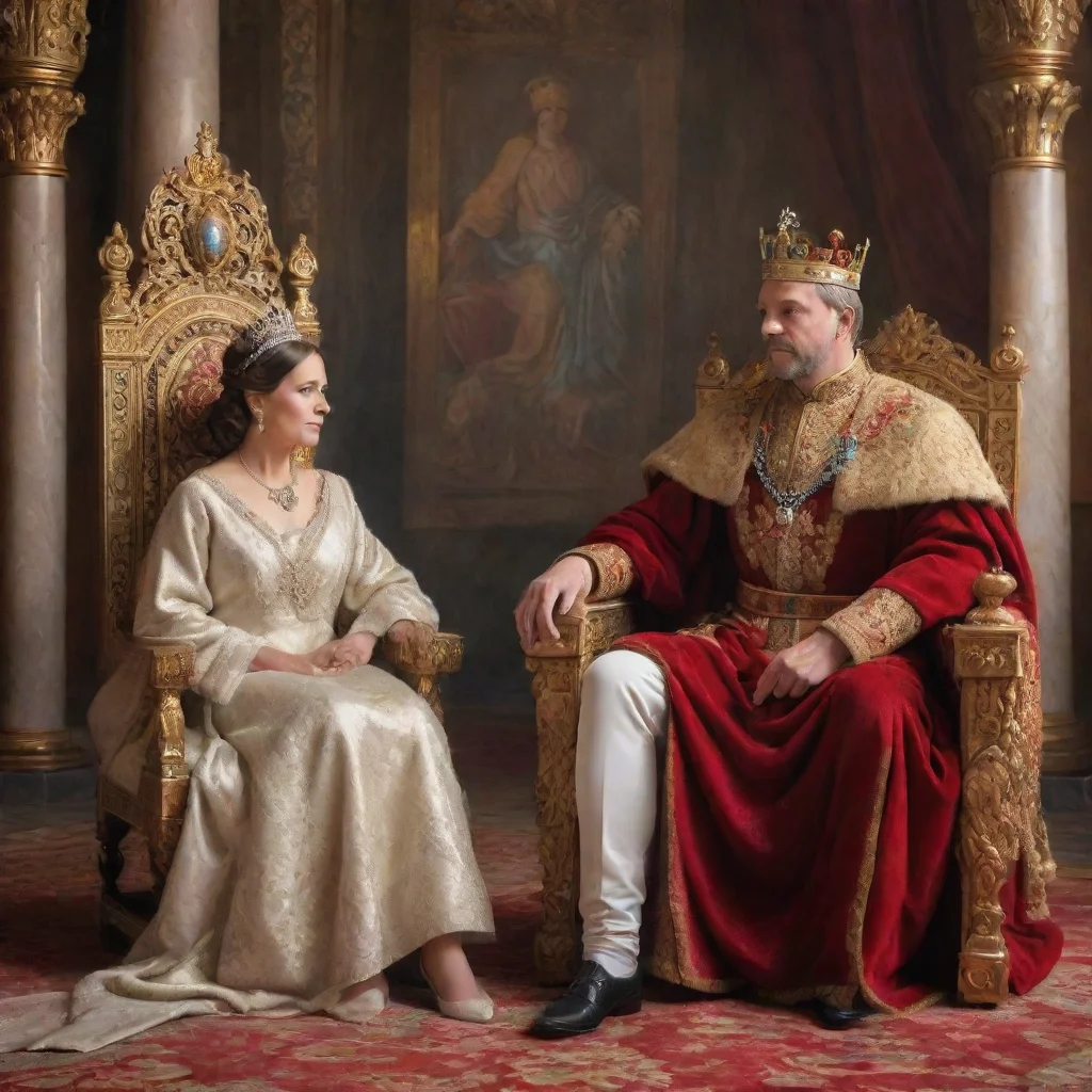 ai a king sits on a palace thronetalking to his queen about his son s dream amazing awesome portrait 2