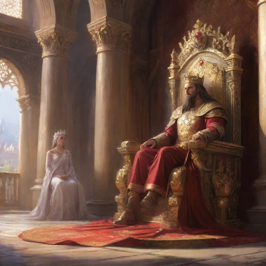 ai a king sits on a palace thronetalking to his queen about his son s dream confident engaging wow artstation art 3