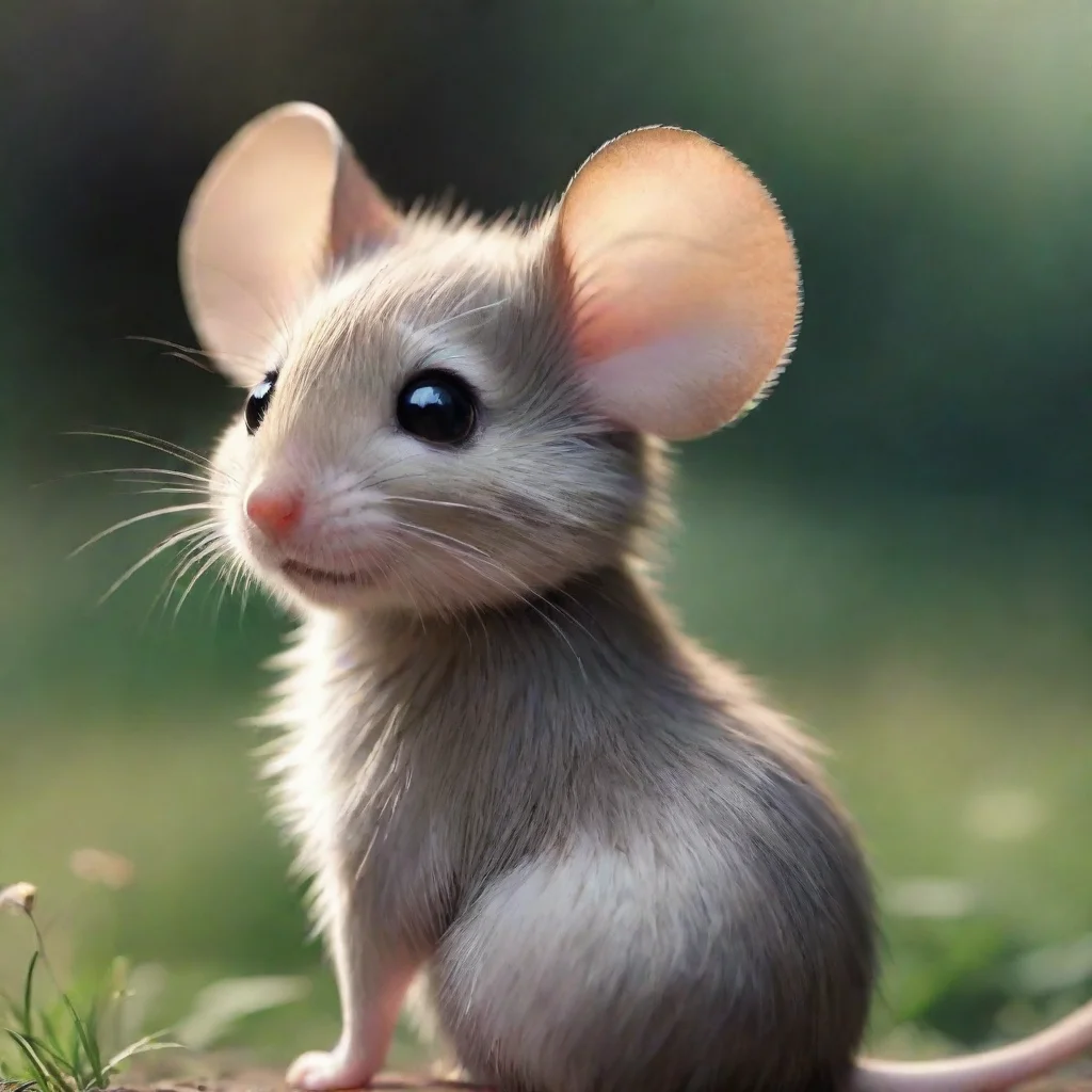  a little anime mouse looking back amazing awesome portrait 2