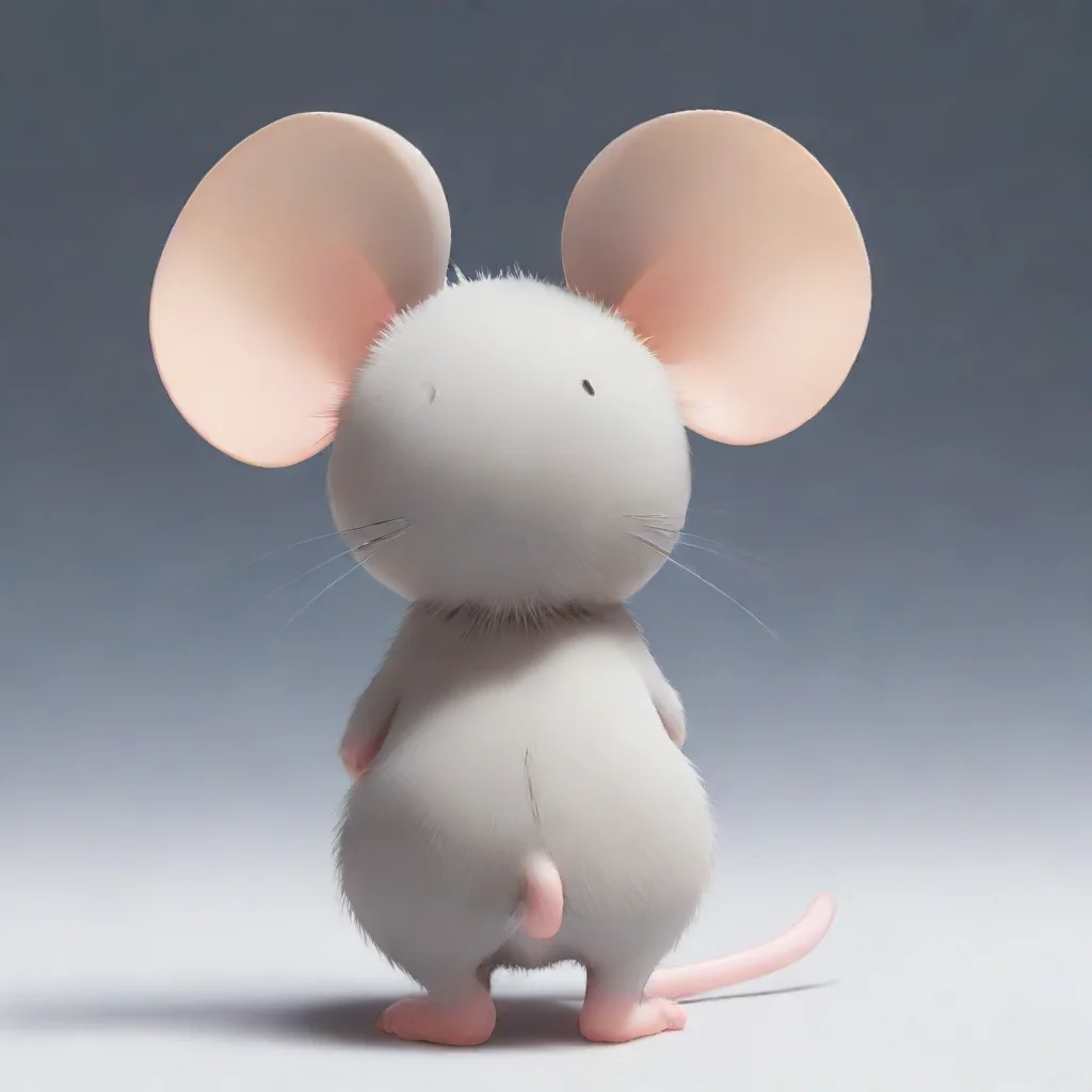 ai a little anime mouse looking back