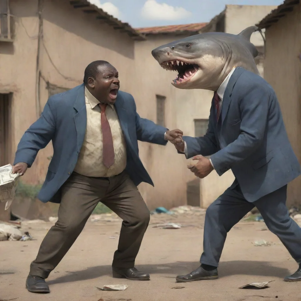  a loan shark charging a distressed creditor in poverty and despair tall
