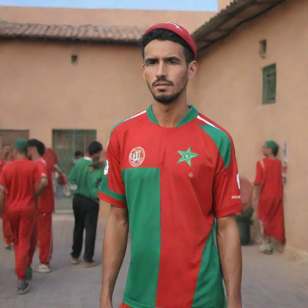 ai a man wear a morocco team jerseystall