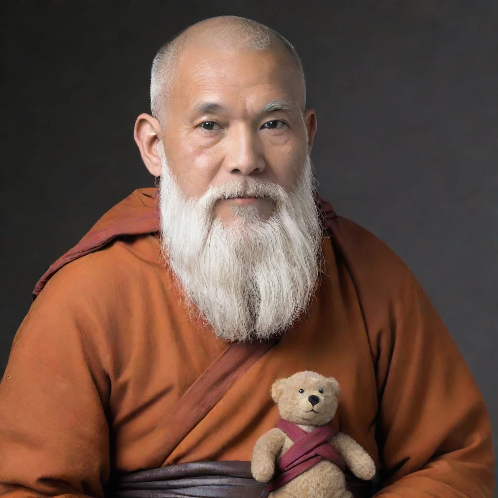 ai a monk with white beard and beabear chest