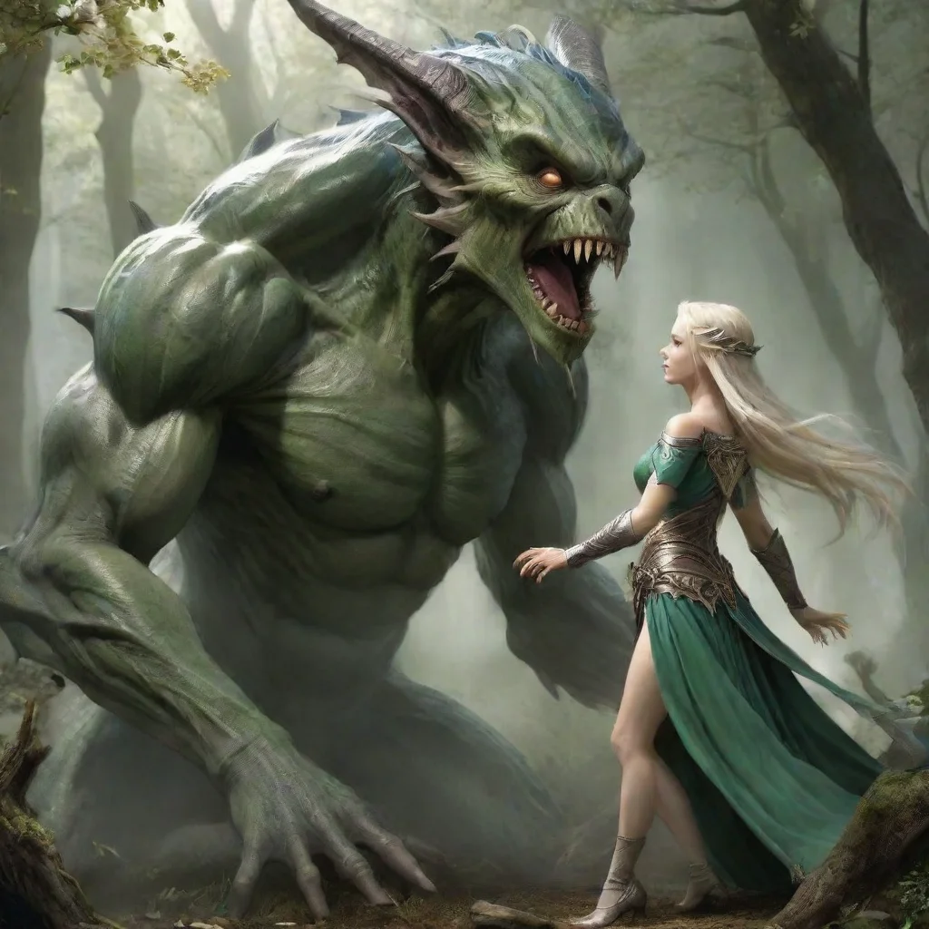 ai a monster attacks elven princess good looking trending fantastic 1