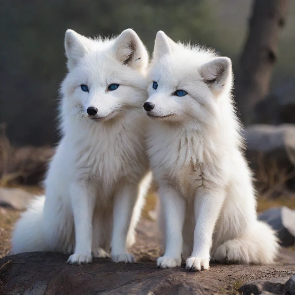 a pair of anthro arctic foxes