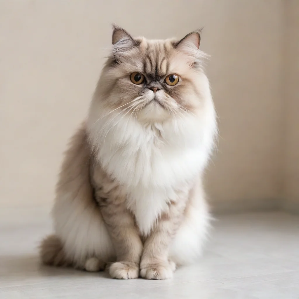 a persian cat with long far wide