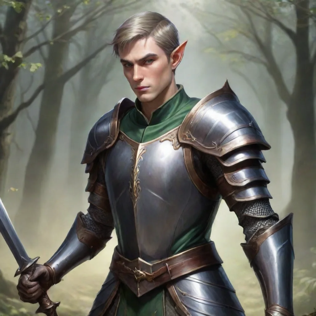 ai a picture of a elf knight