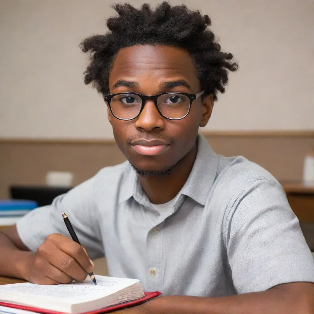 ai a picture of a nerd studying really hard named adrian and brown skin good looking trending fantastic 1