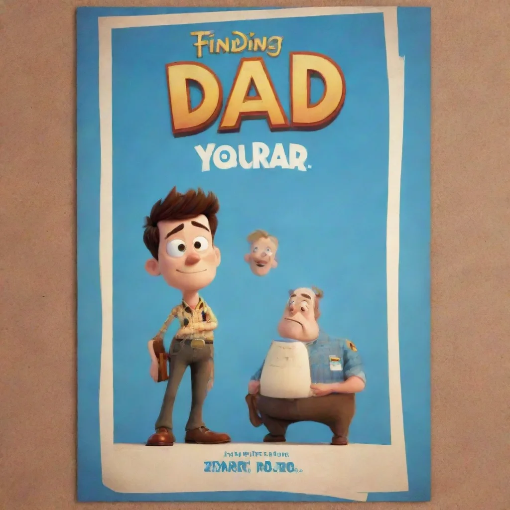  a pixar style movie poster that says finding your dad 