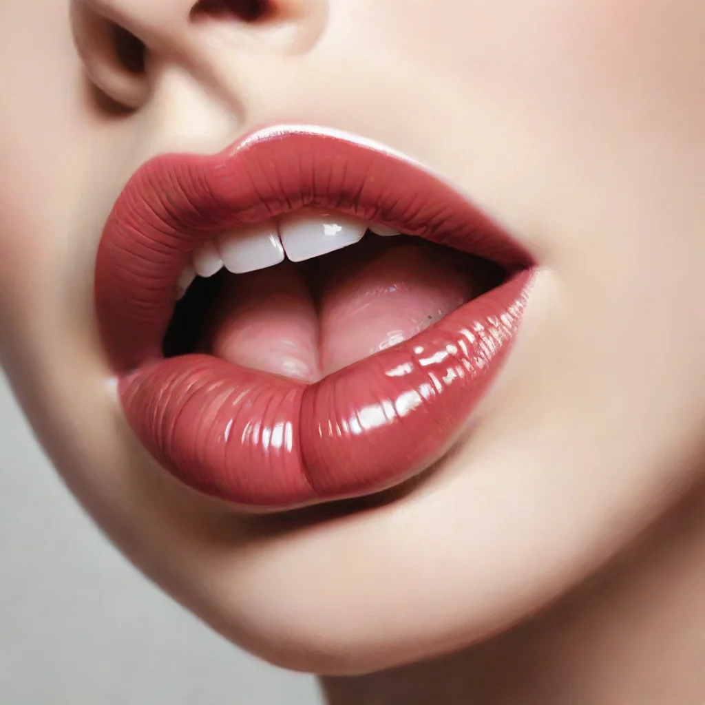 ai a pleasantly seductivegorgeous and sensual artistic illustration of the lips engaged ingentle nibbling denoting this met