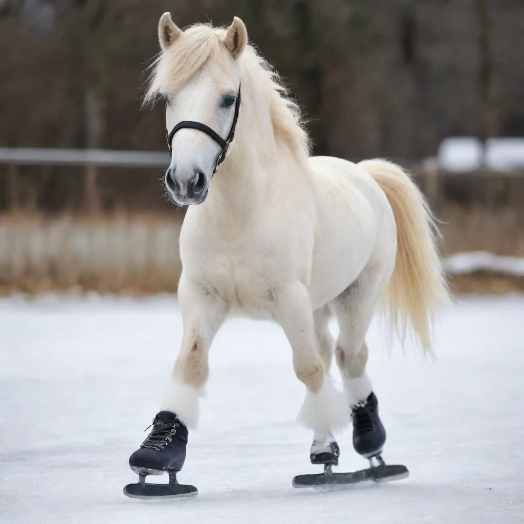 ai a pony trying to ice skate good looking trending fantastic 1