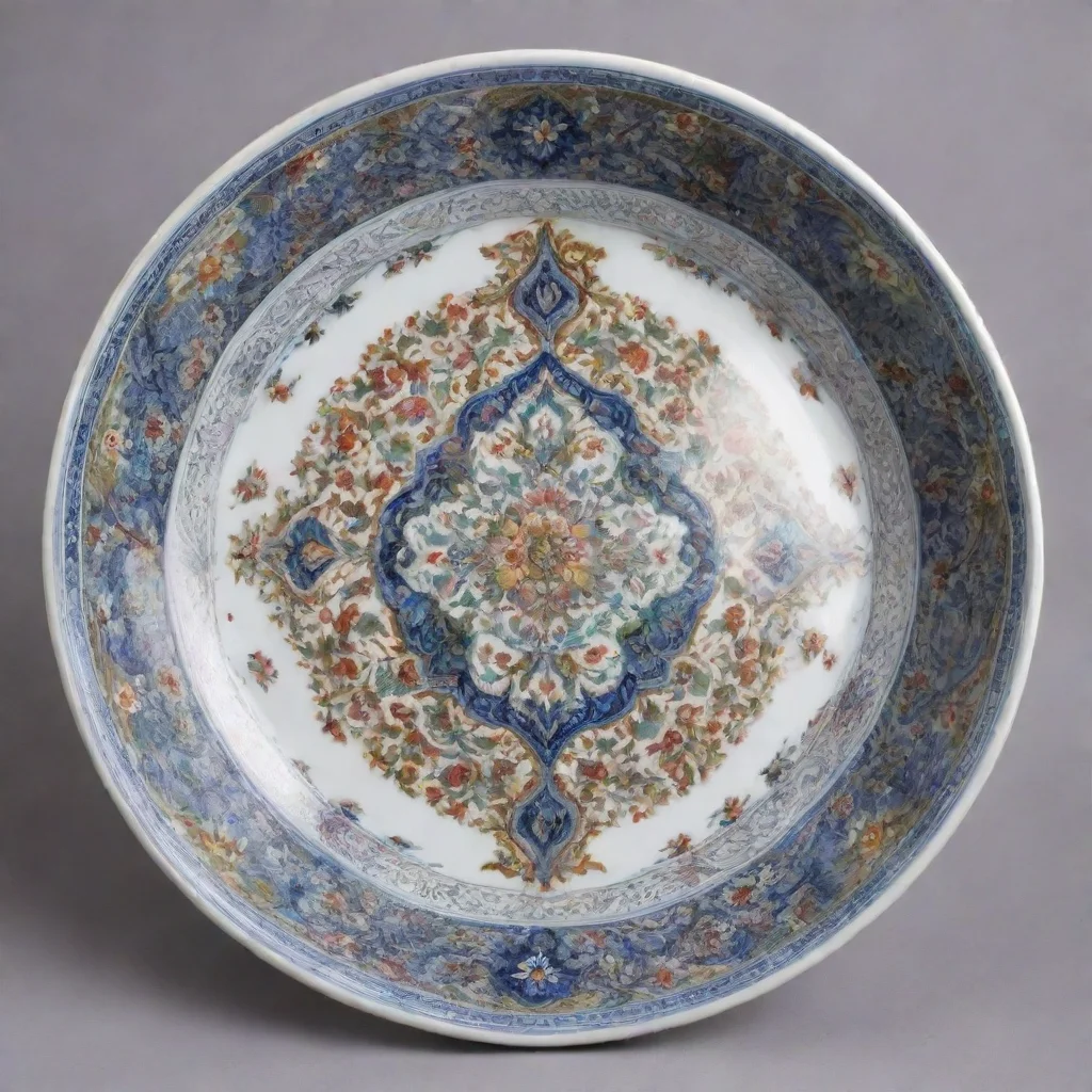 a porcelain of persian design wide