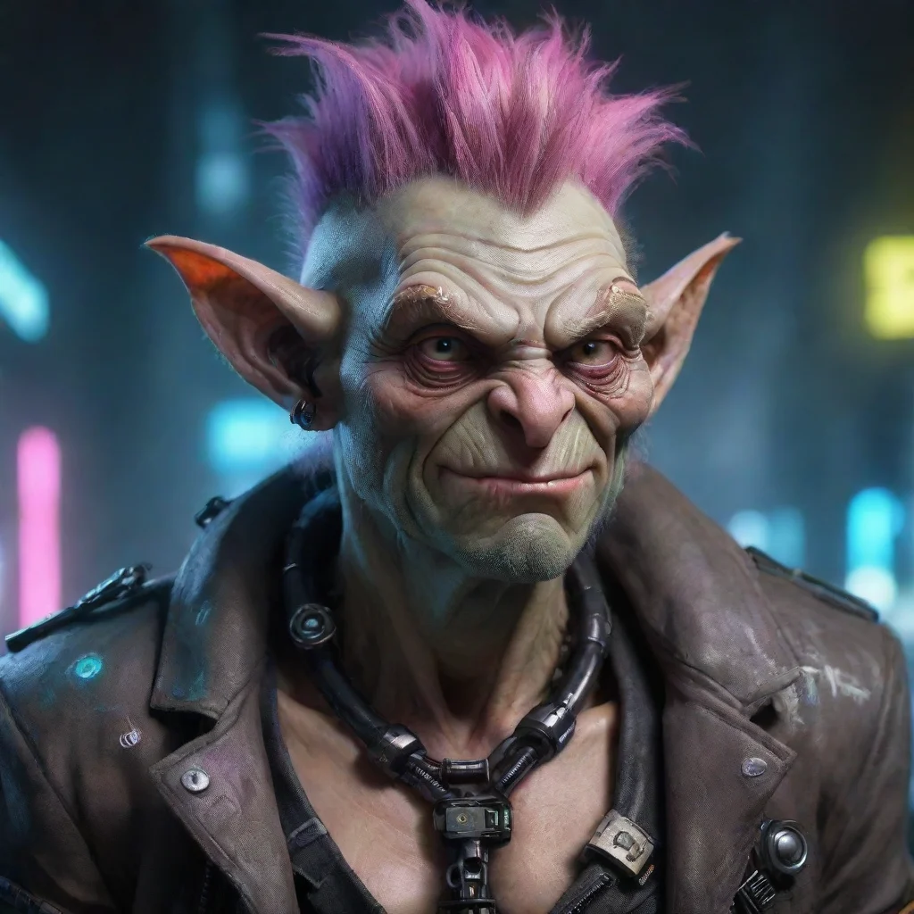  a really ugly troll with a cyberpunk aestheticamazing awesome portrait 2