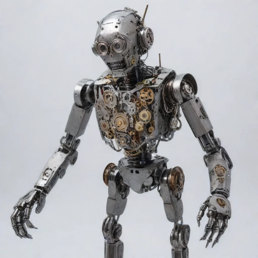 ai a robot made with mechanical watch movement parts 