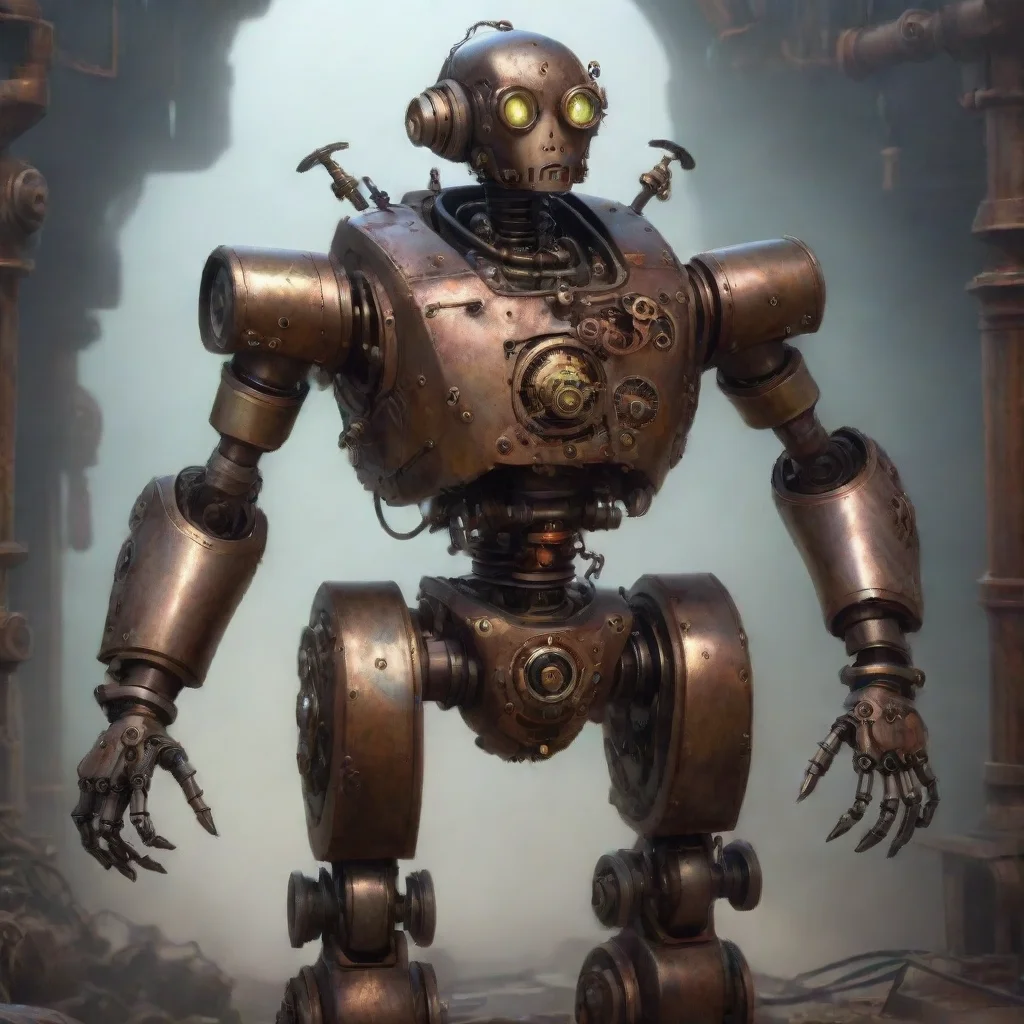  a robot with steampunk engineeringconfident engaging wow artstation art 3