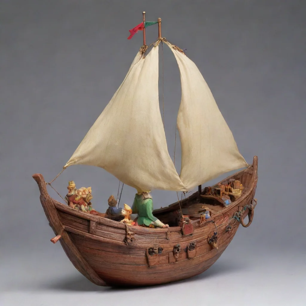  a ship with elf as a figure head